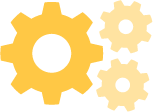 Large and small gears